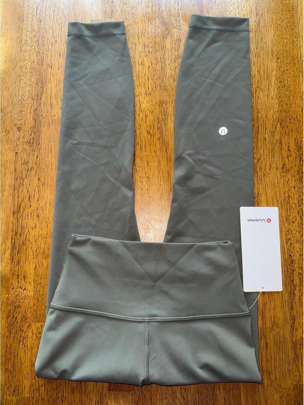 Lululemon Wunder Train High Rise 25” Army Green Size 4 NWT